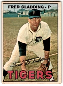 1967 Topps Fred Gladding A #192 CREASED CORNER Detroit Tigers - Picture 1 of 2