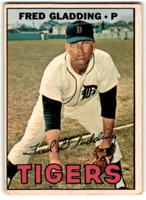 1967 Topps Fred Gladding A #192 CREASED CORNER Detroit Tigers - Image 1 of 2