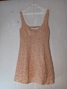 Pac Sun L.A. Hearts Sundress Women's M Yellow Fruit Print Mini Underwired NWT - Picture 1 of 9