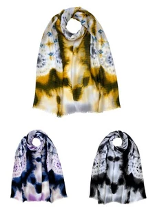 Fashion Watermark Pattern Print Scarf Two Tone Large Hijab Shawl Wrap Pashmina - Picture 1 of 4