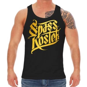 Herren Tank Top Muskelshirt Spass Kostet Gold Premium hardcore life limited - Bild 1 von 3