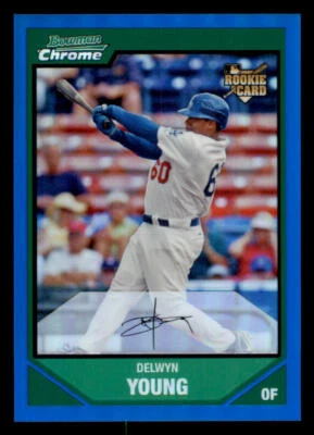 2007 Bowman Chrome Blue Refractors #195 Delwyn Young /150 - Image 1 of 2