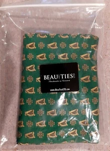 New Beau Ties Handmade Vermont Irish Celtic Harp Ascot Tie Silk 6" W - Picture 1 of 3