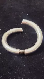 Stunning Unique Sterling Silver 10mmHinged Twisted Torque Bracelet. 6.25 adj. - Picture 1 of 11