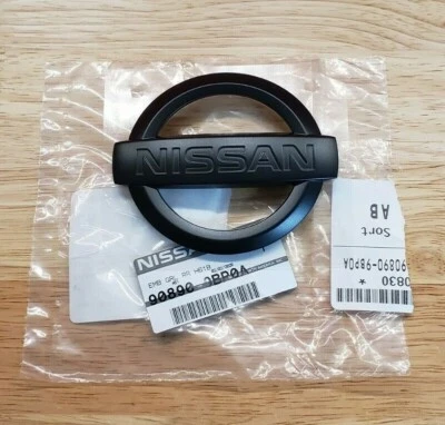 NEW 2018-2019 Nissan FRONTIER Black Tailgate Emblem, OEM Nissan - Image 1 of 2