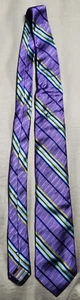 Altea Men's Tie Purple Striped Vivid Silk - Picture 1 of 7