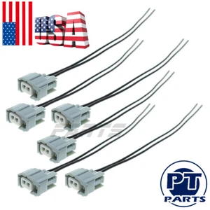 Set of 6 Fuel Injector Connector Pigtails Fits For TOYOTA [TOYF-4] - Foto 1 di 8