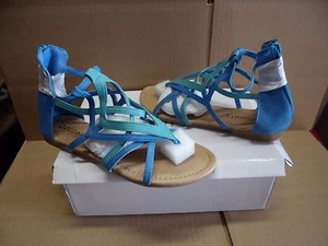 Coconuts by Matisse Women's Vacation Blue / Green Zip Up Sandals 6M - Picture 1 of 4