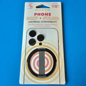 MOXYO Universal Phone Grip & Stand - BLACK/SILVER/GRAY - Picture 1 of 4