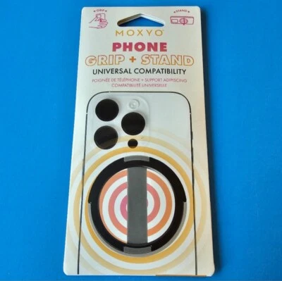 MOXYO Universal Phone Grip & Stand - BLACK/SILVER/GRAY - Image 1 of 4