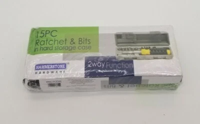 HAMMERSTONE. By Tectron.  15 pcs RATCHER & BITS.In hard storage case. Tool Set  - Image 1 of 2