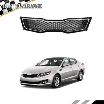 Fit For Kia Optima 2011/2012/2013 Grill Chrome Upper Grille Black W/Chrome Mesh Foto 1 de 4
