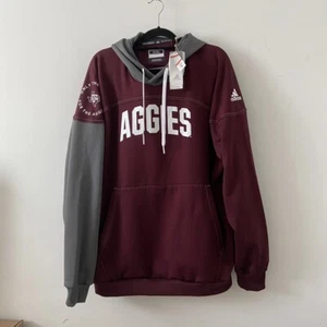 Felpa con cappuccio Adidas Texas A&M Aggies Stadium Pullover Performance taglia 2XL  - Foto 1 di 2