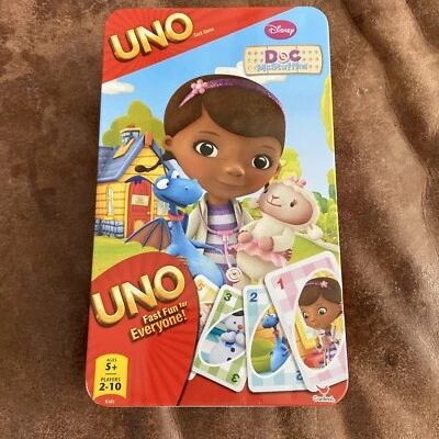 DOC McSTUFFINS UNO CARD GAME IN COLLECTIBLE TIN AGES 5+  2013 Complete - Image 1 of 2