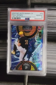 PSA 10 1/1 2024 WILDCARD PAUL SKENES AUTO MANIA PIRATES ROTY MOJO PNTD EAGLE - Picture 1 of 3