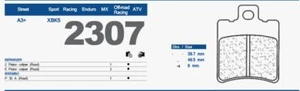 CARBONE LORRAINE 2307 SBK3 BRAKE PADS FA47 BERINGER 2 PISTON CALIPER BREMBO P30A - Picture 1 of 3