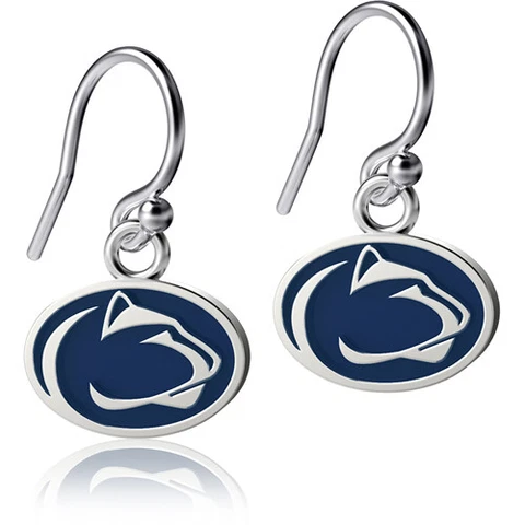 Women's Dayna Designs Penn State Nittany Lions Silver Enamel Dangle Earrings Cover