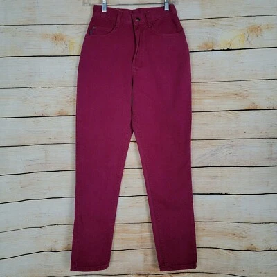 Jeans Lee Riders Vintage Niñas Talla 16 Ajustados Fácil Calce Rosa Rojo Pierna Cónica Mamá Foto 1 de 4
