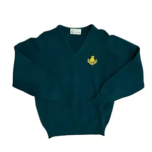 Vintage Glenmuir Golf Pullover Herren grün Lammwolle waschbar Carnoustie Links Small 48 - Bild 1 von 12