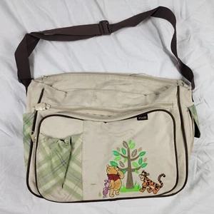 Bolsa de pañales de lona Disney Baby Pooh And Friends correa ajustable viaje hogar - Imagen 1 de 10