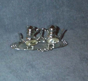 Vintage Shiny Teapot Salt & Pepper Shakers & Tray, Illinois State, Japan - Picture 1 of 6