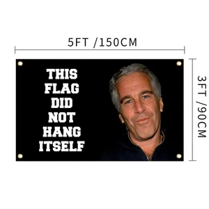 This Flag Did Not Hang Itself Jeffrey Epstein Novelty Tapestry - Durable Decor - Picture 1 of 4