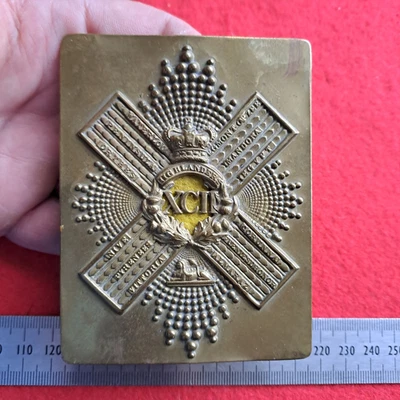 Insignia Victoriana Gordon Highlanders Regimiento 92do Pie Cruz Cinturón Placa Foto 1 de 3