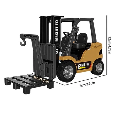 HG-4-243 RTR 1/64 2.4G Mini RC Car Alloy Forklift Support App Collection Gift - Image 1 of 4
