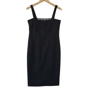 J.R. Nites By Caliendo Vintage Black Sheath Dress Lace Trim USA Womens Size 8 - Picture 1 of 4