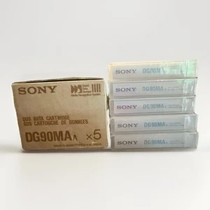 Box of 5 Sony DG90MA 90m DAT 90m Data Cartridge/Tape, New Sealed - Bild 1 von 2