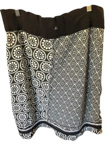 PrÃna Women's M-L-XL Black White Elastic Skirt Lisette Organic Cotton Logo BOHO - Picture 1 of 9
