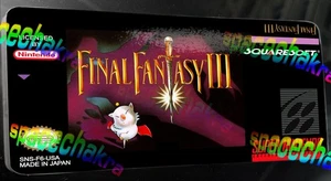 SNES Label: Final Fantasy III: Hochwertige Hochglanz Vinyl Sticker - Bild 1 von 1