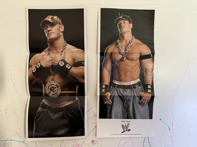 Lote de pósteres WWE WWF John Cena (6) triple, 2 caras, 2005, The Marine Foto 1 de 4