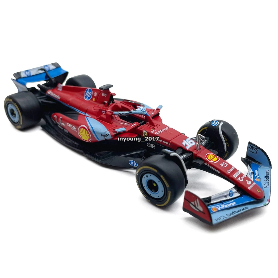 1/43 2024 Ferrari SF-24 Model Car Diecast Vehicle F1 Miami GP Charles Leclerc 16 - Image 1 of 4