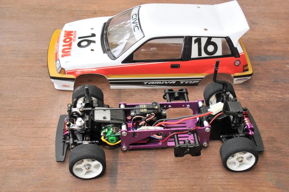 Tamiya M02-M "Purple-Alu",  #58187,  ABC Honda Civic + Tuning Teile - Bild 1 von 4