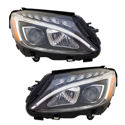 For Mercedes-Benz C63 AMG/AMG S 2015-2018 Headlight Driver & Passenger Side Pair — 第 1/4 张图片