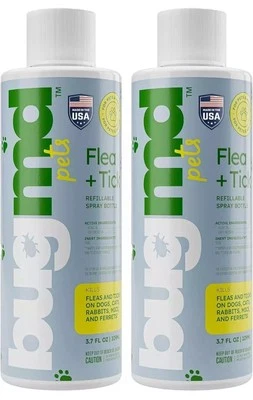 BRANDED BugMD Flea and Tick Spray (2 Pack) - Flea and Tick Formula for Dogs, Flea and Ti