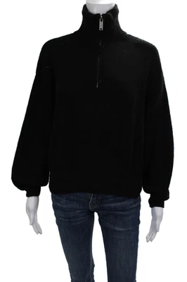 Suéter Pullover Mujer Zara Negro Cuello Alto Manga Larga Viscosa Talla S Foto 1 de 4