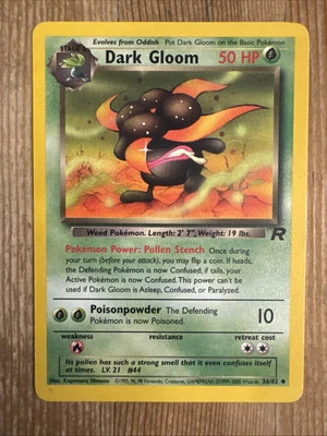 Pokemon TCG - Dark Gloom 36/82 Unlimited - WOTC Team Rocket - MP - Image 1 of 2