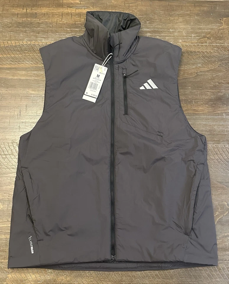 Adidas работает Adi365 жилет мужской размер M черный ClimaWarm/водоотталкивающий JM5715 $120 - Изображение 1 из 4
