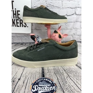 Ted Baker London Hampstead Lace Up Sneakers Mens 12 Green Ivory Fashion Shoe NEW - Picture 1 of 8