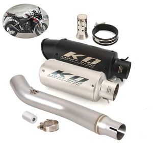 For Honda CBR250R 2011-2016 Slip On Black Exhaust Tips Middle Pipe Whole System - Picture 1 of 14