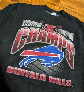 Vtg 1995 Buffalo Bills AFC Champs Sweatshirt - MEDIUM - Salem Sportswear USA 90s - Picture 1 of 23