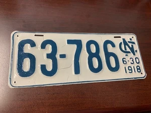 1918 NORTH CAROLINA TARGA RIVERNICIATA ETICHETTA OTTIMO RESTAURO - Foto 1 di 2