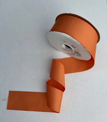Pumpkin Spice Grosgrain Ribbon wide 50 yards 3 in or 2 1/4 in U Choose FREE SHIP - Image 1 of 4