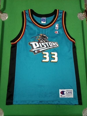 Camiseta deportiva para hombre XS o niño L 14-16 vintage NBA #33 Detroit Pistons Foto 1 de 4