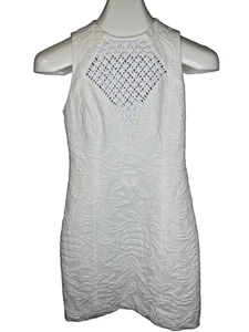 Vestido Lilly Pulitzer Keali Elástico Talla 00 Resort Blanco Piña Jacquard - Imagen 1 de 10
