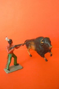 Starlux / Advertising Nestle Western Beautiful Set of a Bison Hunt (Rare - Picture 1 of 12