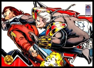 1993 Deathmate #77 Battlestone vs Magnus Valiant Image Comic Card - Bild 1 von 2