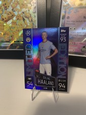 Topps Match Attax 2022/23 Erling Haaland Neon Blue Burst Limited Edition Card 
